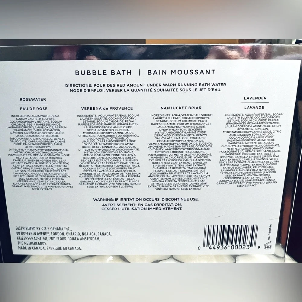 Crabtree & Evelyn NWT Signature Assortment Bubble Bath Collection 4 x 8.2 Fl Oz - Picture 9 of 9